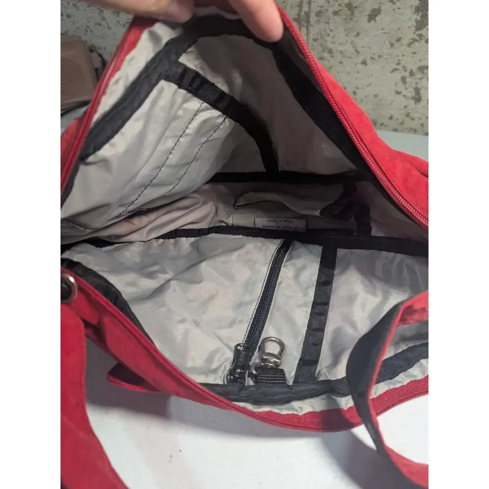 AmeriBag Healthy Back Bag Sling Bag Unisex Solid Red Nylon 17